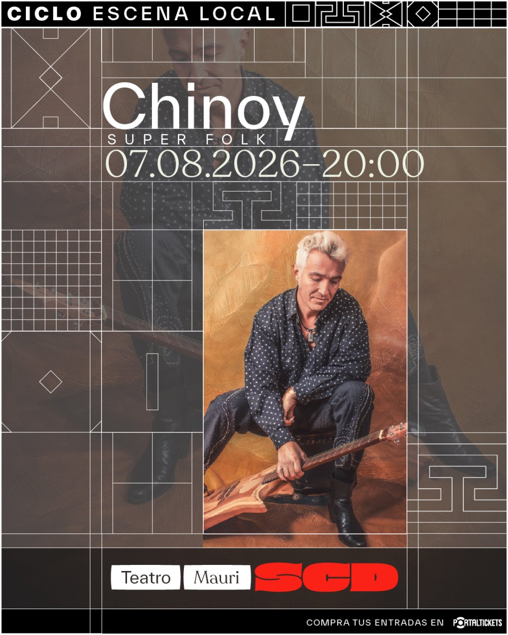 Flyer CHINOY EN TEATRO MAURI SCD, VALPARAÍSO