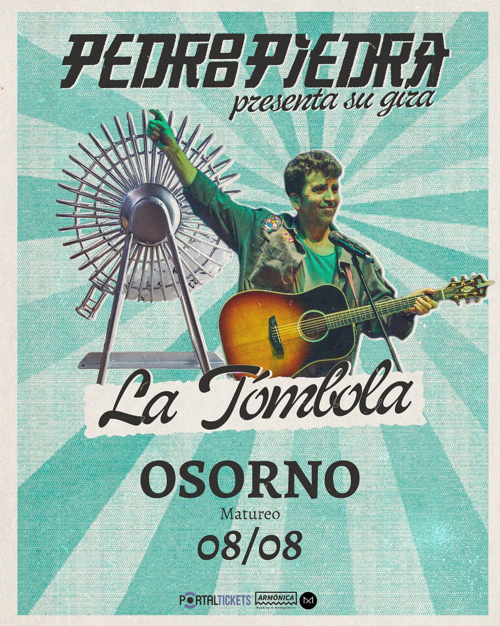 Flyer PEDROPIEDRA GIRA LA TÓMBOLA EN MATUREO, OSORNO