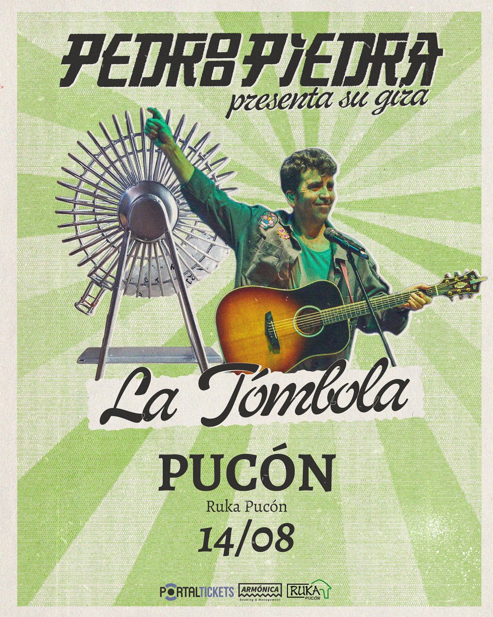 Flyer PEDROPIEDRA GIRA LA TÓMBOLA EN RUKA PUCÓN