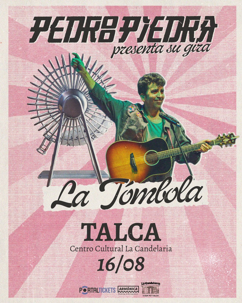 Flyer PEDROPIEDRA GIRA LA TOMBOLA TALCA