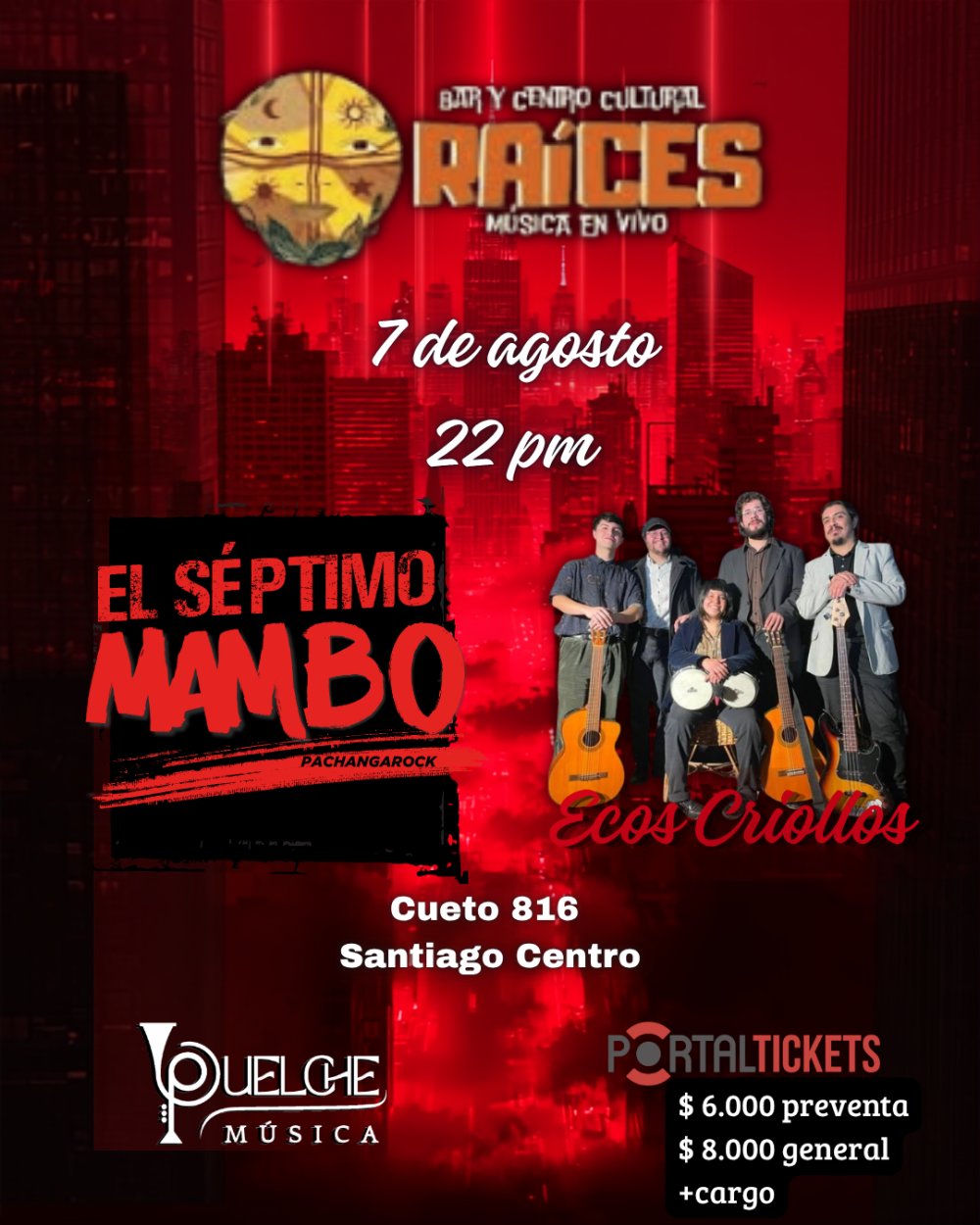 SEPTIMO MAMBO + ECOS CRIOLLOS EN BAR RAÍCES