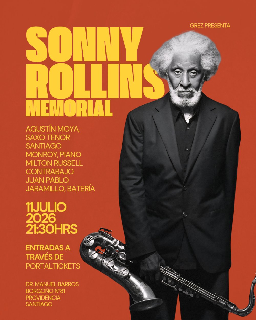 Flyer SONNY ROLLINS MEMORIAL EN GREZ