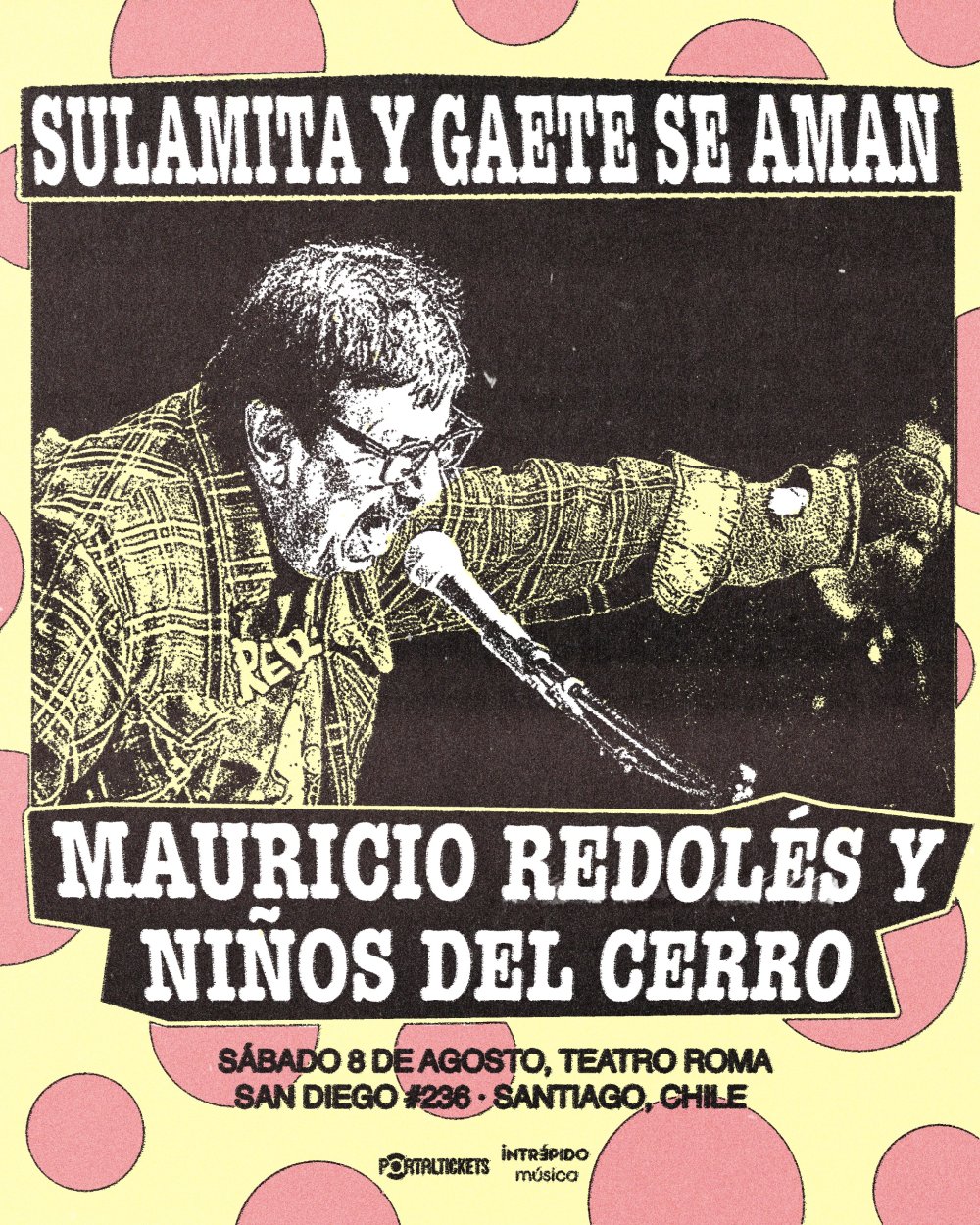 Flyer MAURICIO REDOLÉS + NIÑOS DEL CERRO EN TEATRO ROMA