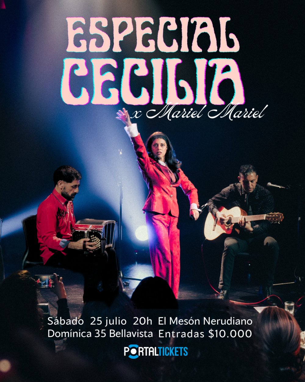 Flyer ESPECIAL CECILIA EN EL MESÓN NERUDIANO