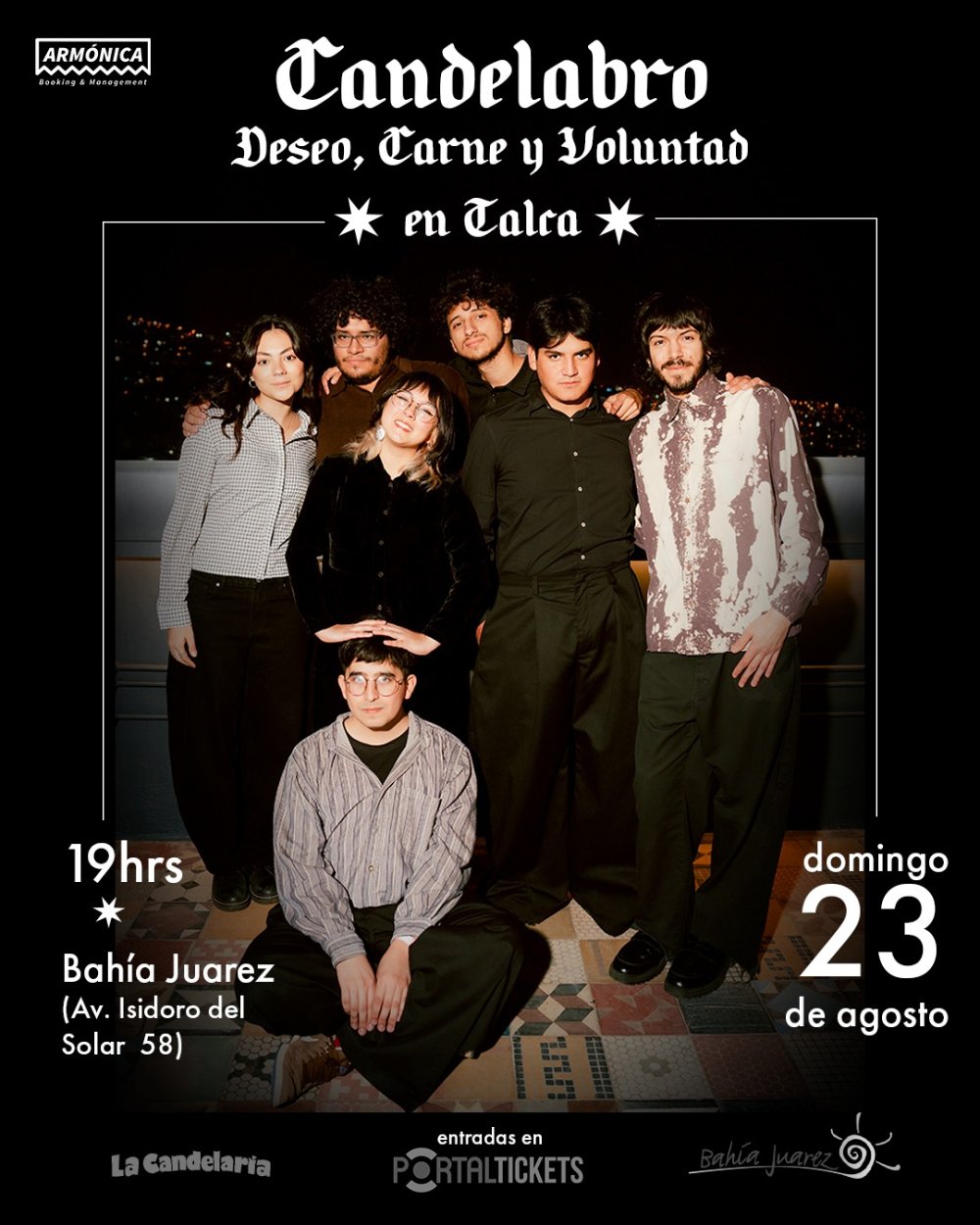 CANDELABRO, DESEO CARNE Y VOLUNTAD, EN TALCA