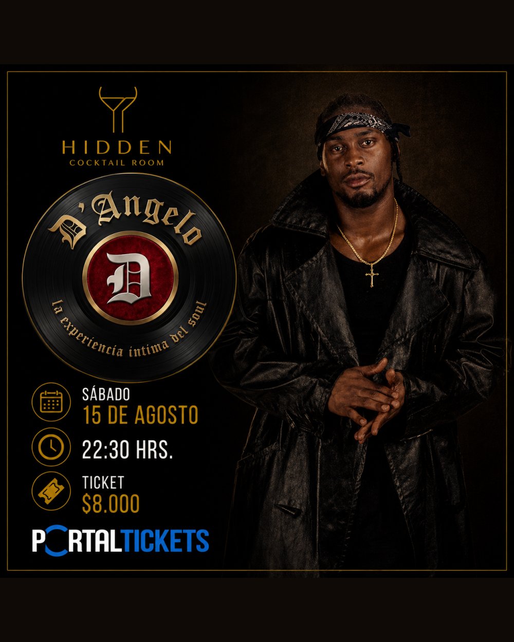 D´ANGELO, LA EXPERIENCIA INTIMA DEL SOUL EN HIDDEN COCKTAIL ROOM