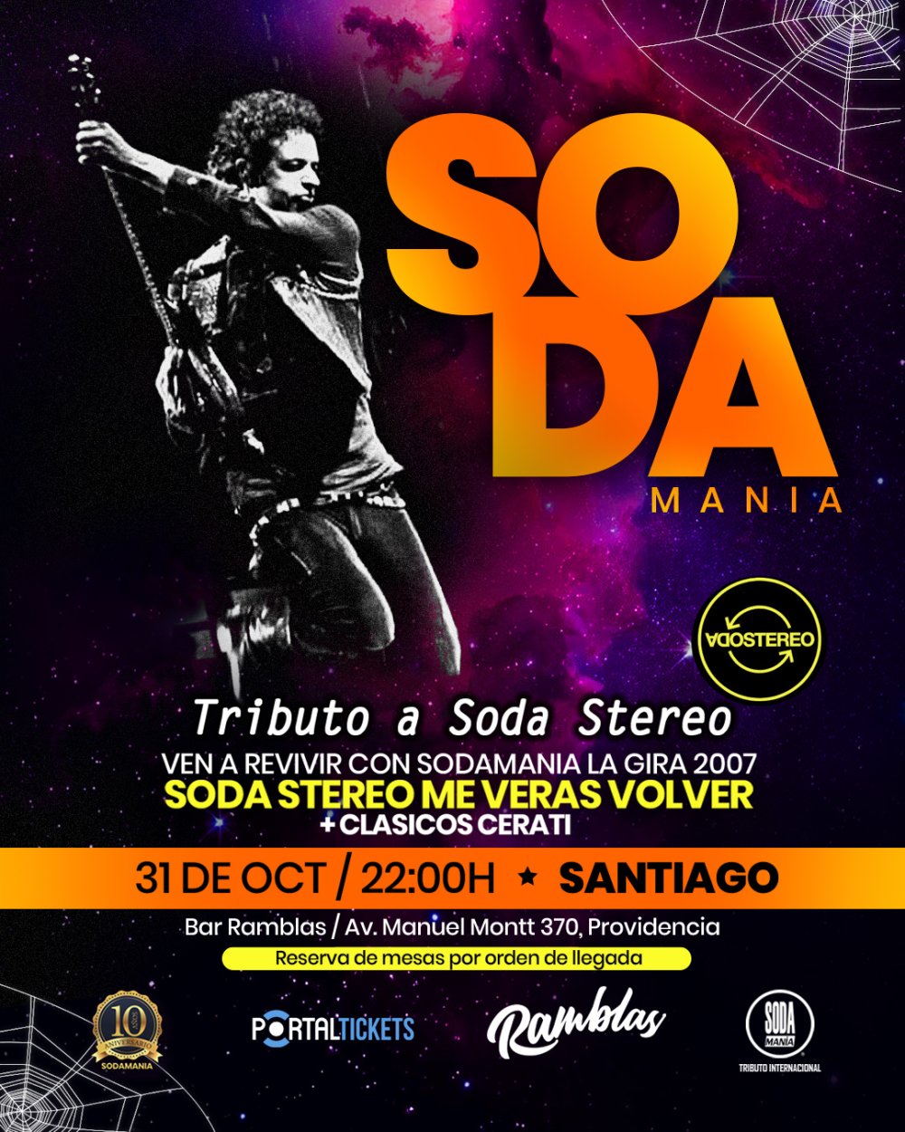 SODAMANIA: TRIBUTO INTERNACIONAL A SODA STEREO EN BAR RAMBLAS