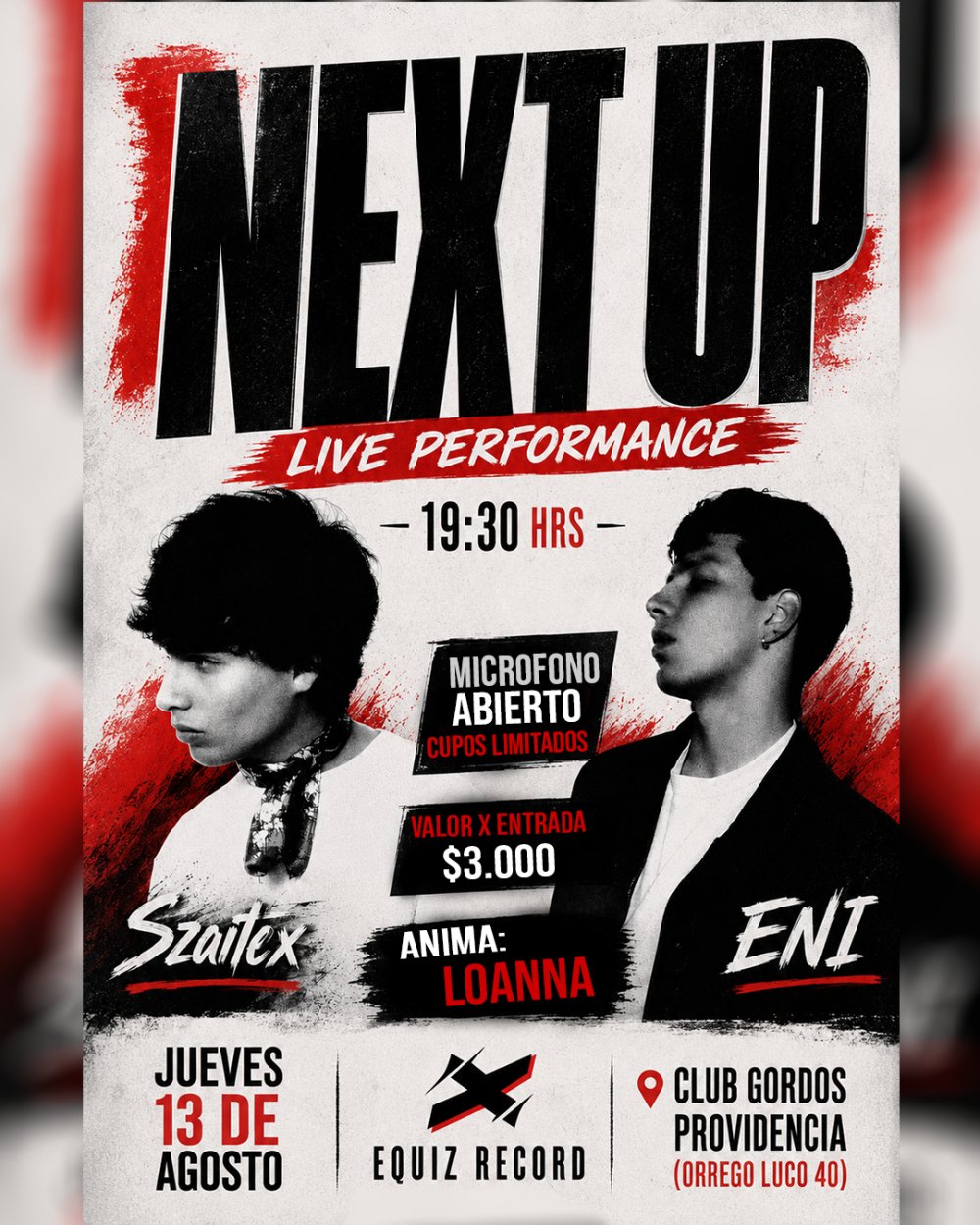 NEXT UP EN CLUB GORDOS PROVIDENCIA