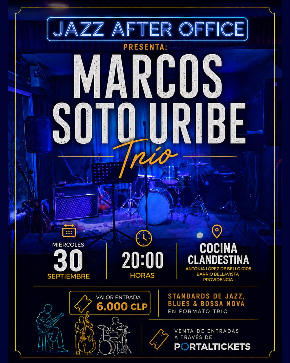 JAZZ AFTER OFFICE: MARCOS SOTO URIBE EN LA COCINA CLANDESTINA