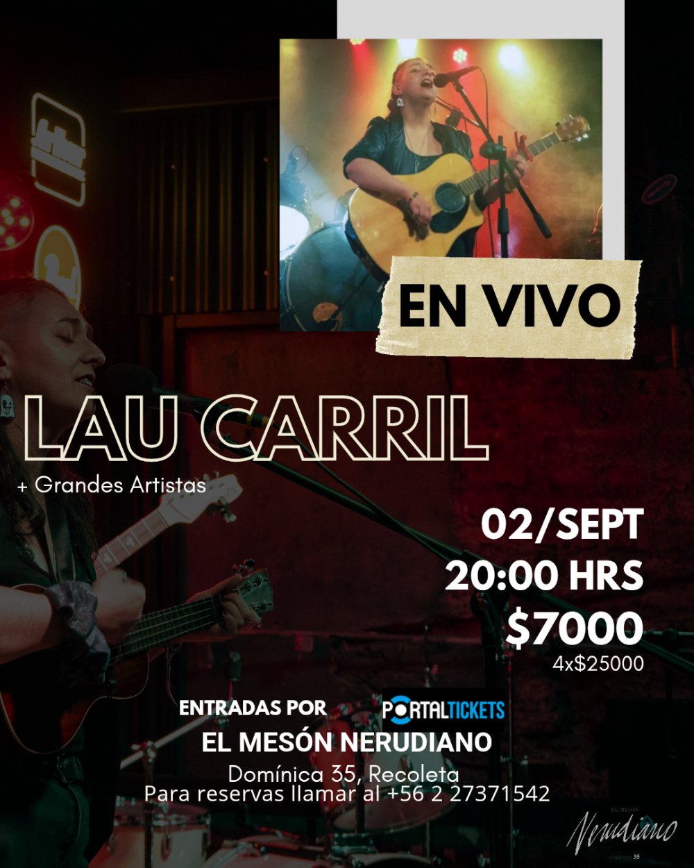 LAU CARRIL EN VIVO - MESÓN NERUDIANO