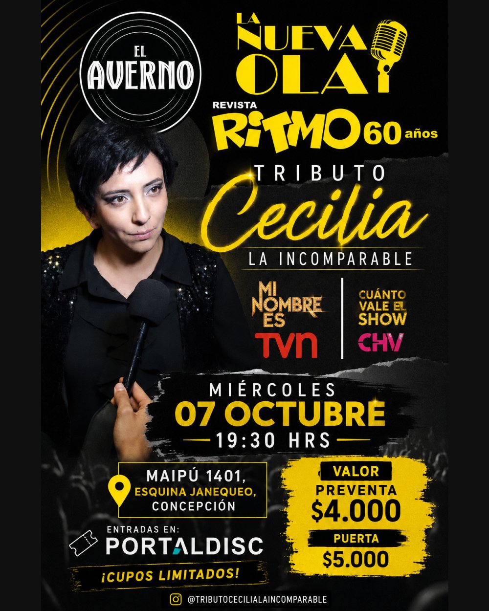 TRIBUTO A CECILIA LA INCOMPARABLE, POR JAVIERA PEÑA EN EL AVERNO, CONCEPCIÓN