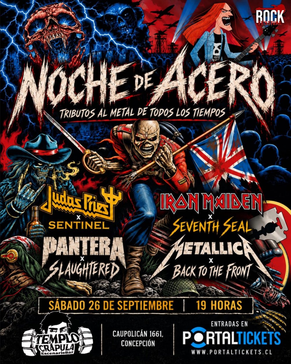 NOCHE DE ACERO EN TEMPLO CRÁPULA, CONCEPCIÓN