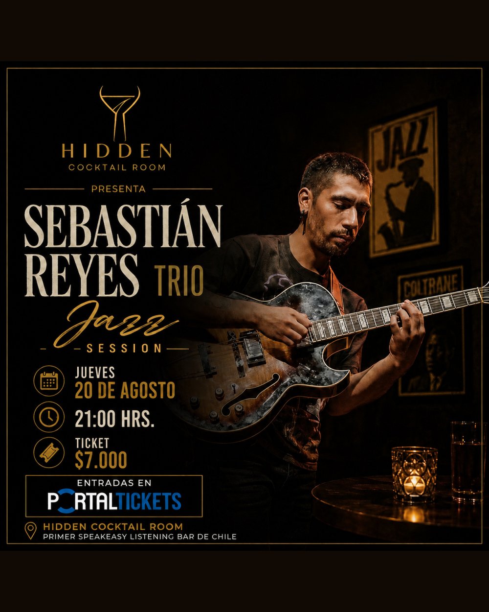 SEBASTIAN REYES TRIO EN HIDDEN COCKTAIL ROOM