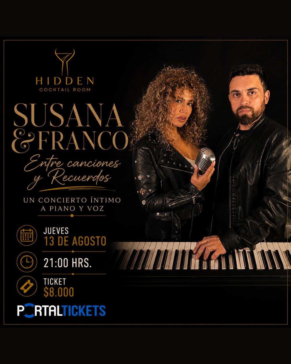 SUSANA & FRANCO: ENTRE CANCIONES Y RECUERDOS EN HIDDEN COCKTAIL ROOM