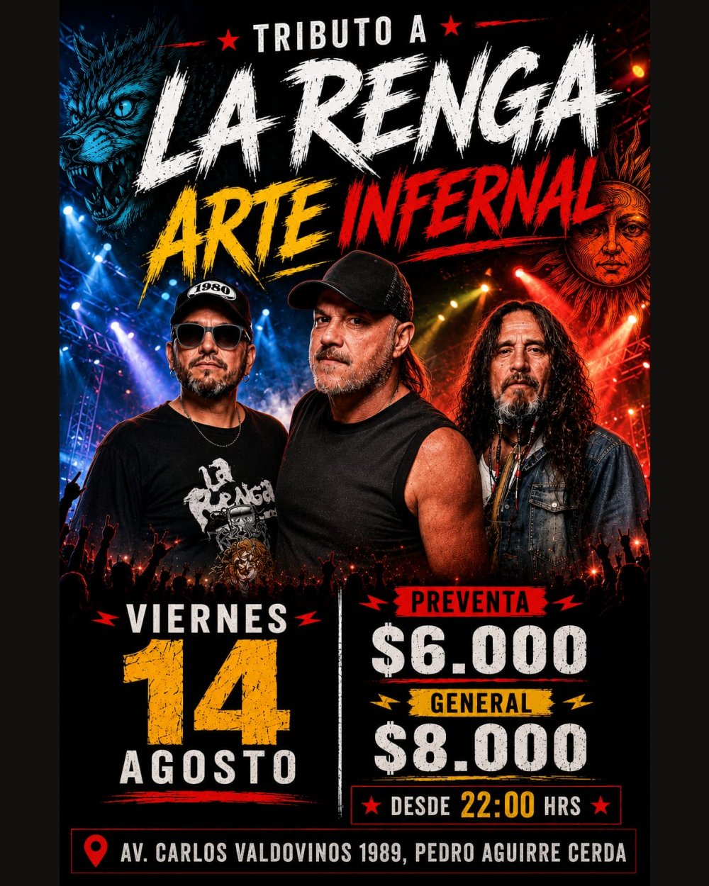 TRIBUTO A LA RENGA EN BIKER CHOP