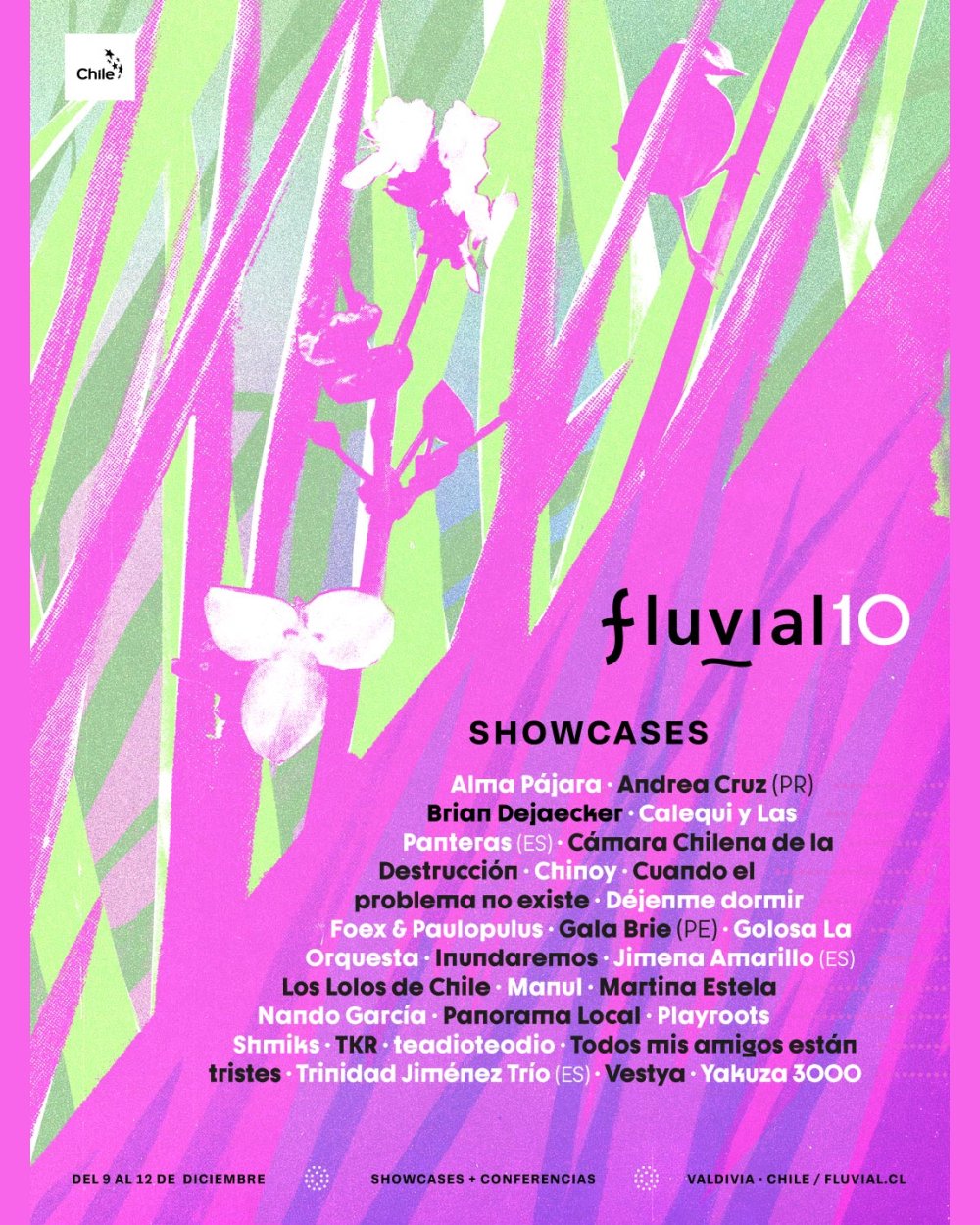 Flyer FLUVIAL 2026: SHOWCASES EN VIVO