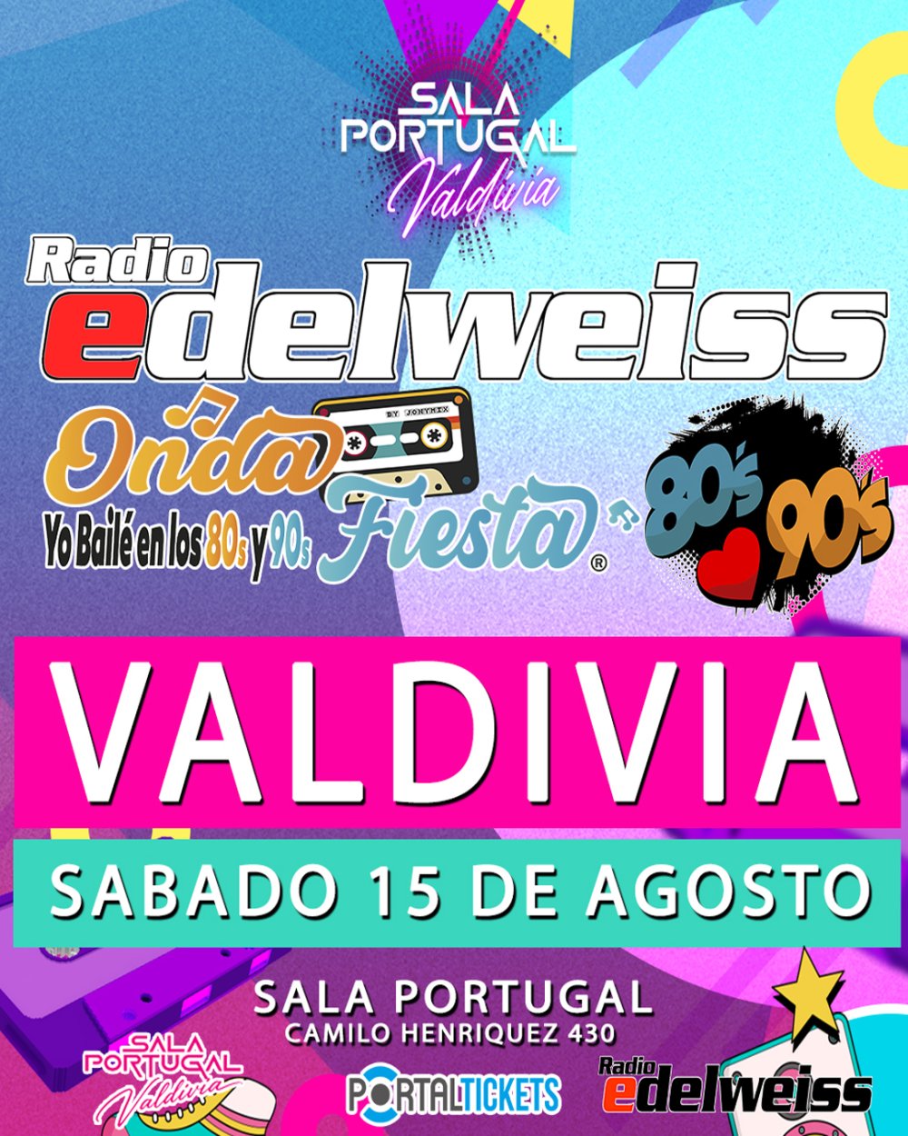ONDA FIESTA DE RADIO EDELWEISS EN SALA PORTUGAL, VALDIVIA