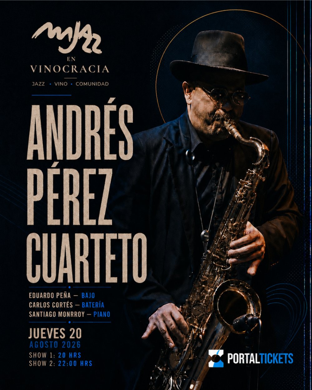 ANDRÉS PERÉZ CUARTETO: CICLO MJAZZ EN VINOCRACIA