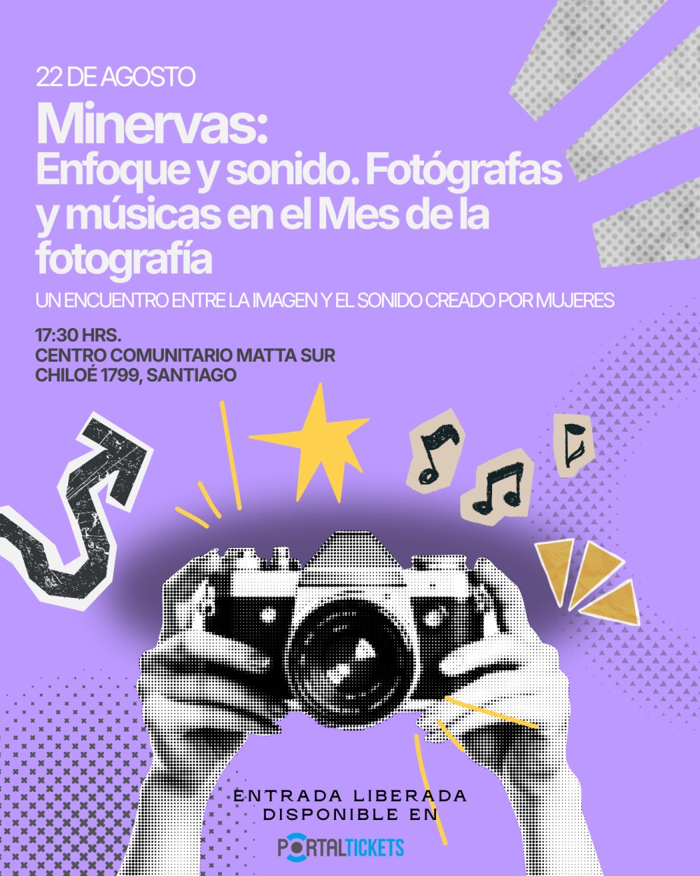 MINERVAS: ENFOQUE Y SONIDO. ENCUENTRO DE FOTÓGRAFAS Y MÚSICA EN CENTRO COMUNITARIO MATTA SUR