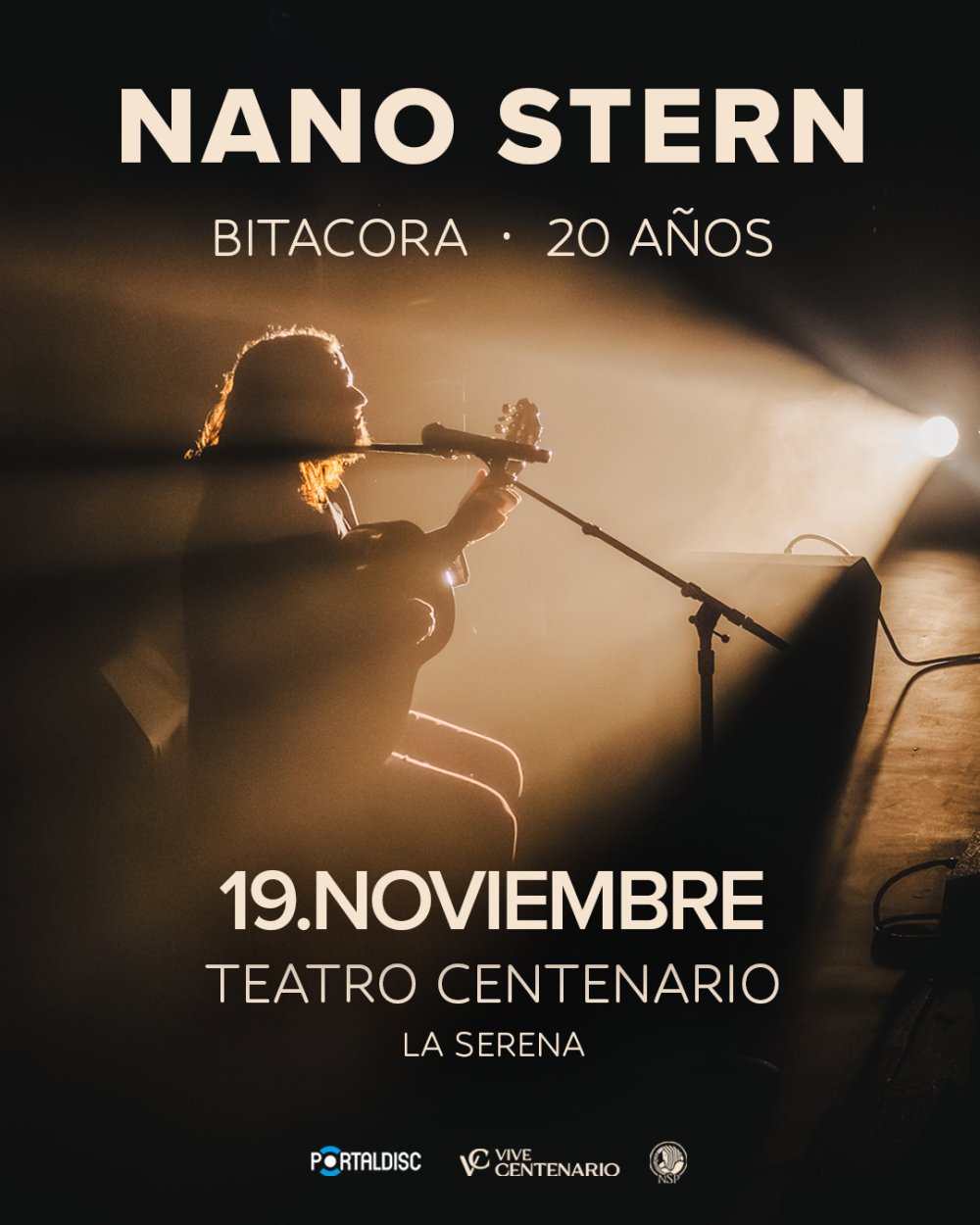 Flyer NANO STERN EN TEATRO VIVE CENTENARIO DE LA SERENA