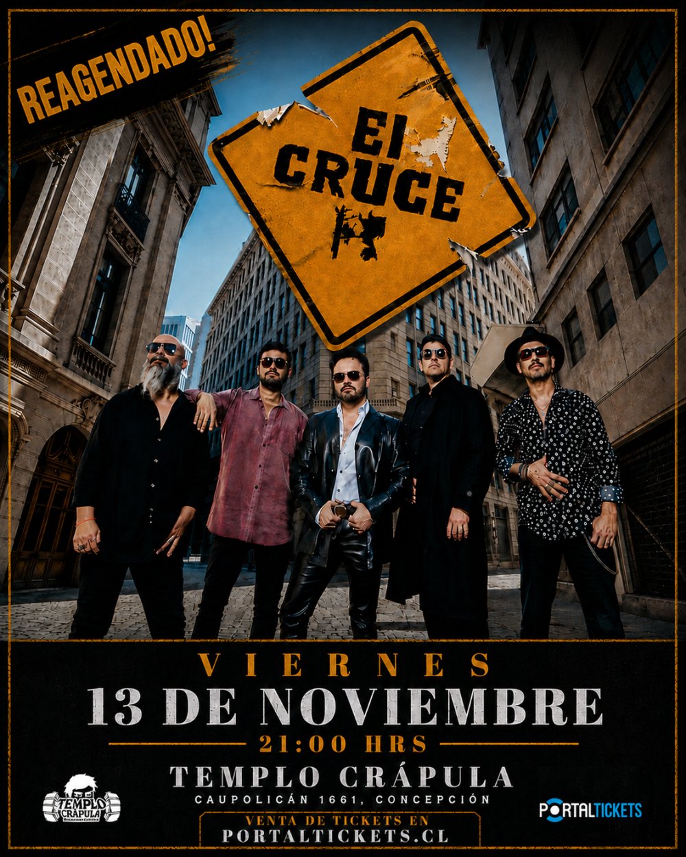 Flyer EL CRUCE EN TEMPLO CRÁPULA, CONCEPCIÓN