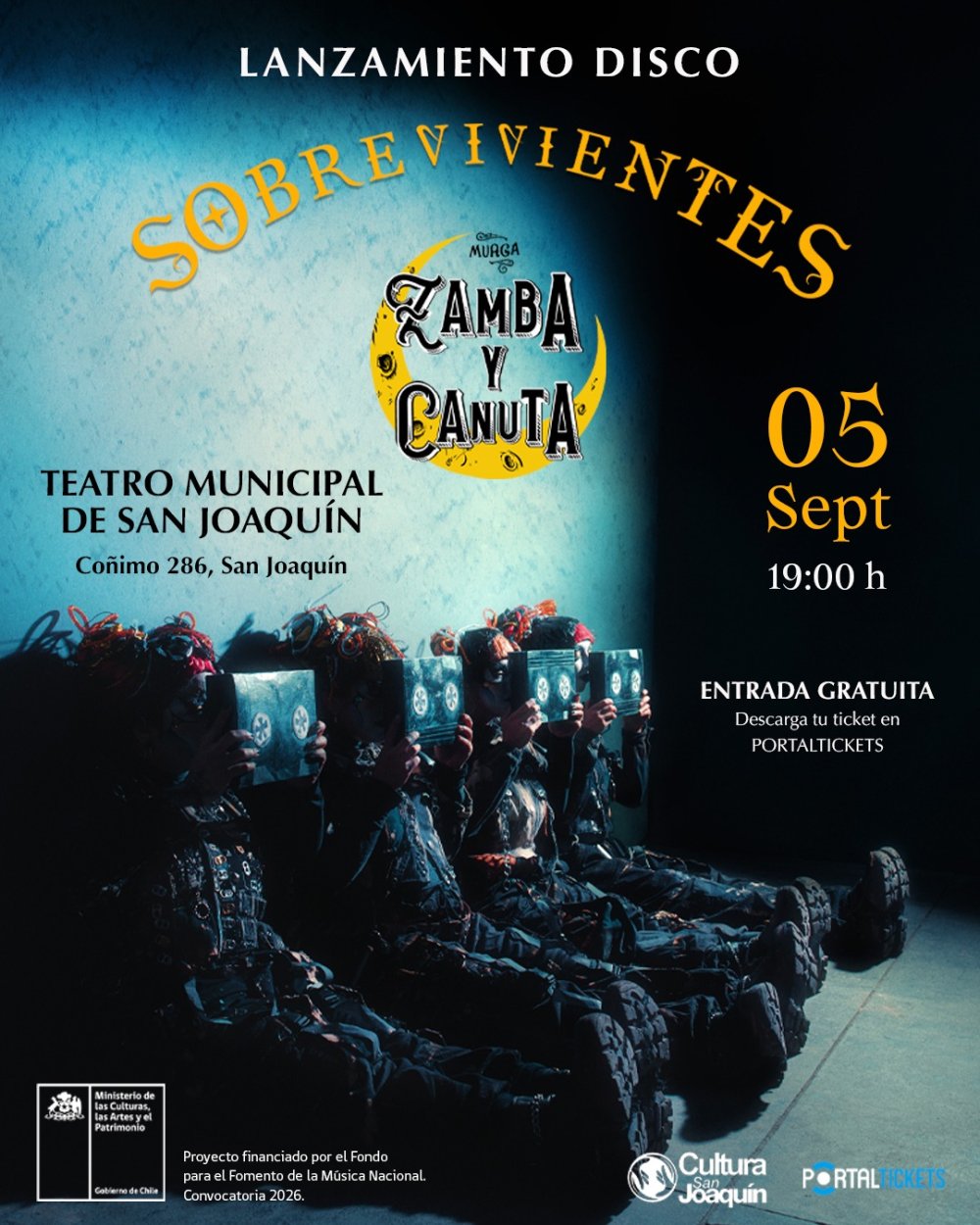 LANZAMIENTO DISCO SOBREVIVIENTES MURGA ZAMBA Y CANUTA EN TEATRO Y CENTRO CULTURAL SAN JOAQUÍN