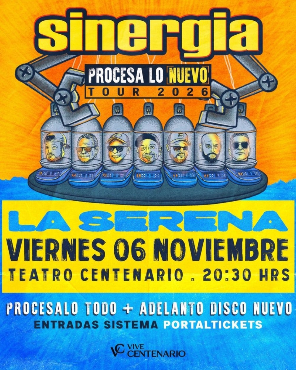 Flyer SINERGIA EN TEATRO VIVE CENTENARIO, LA SERENA