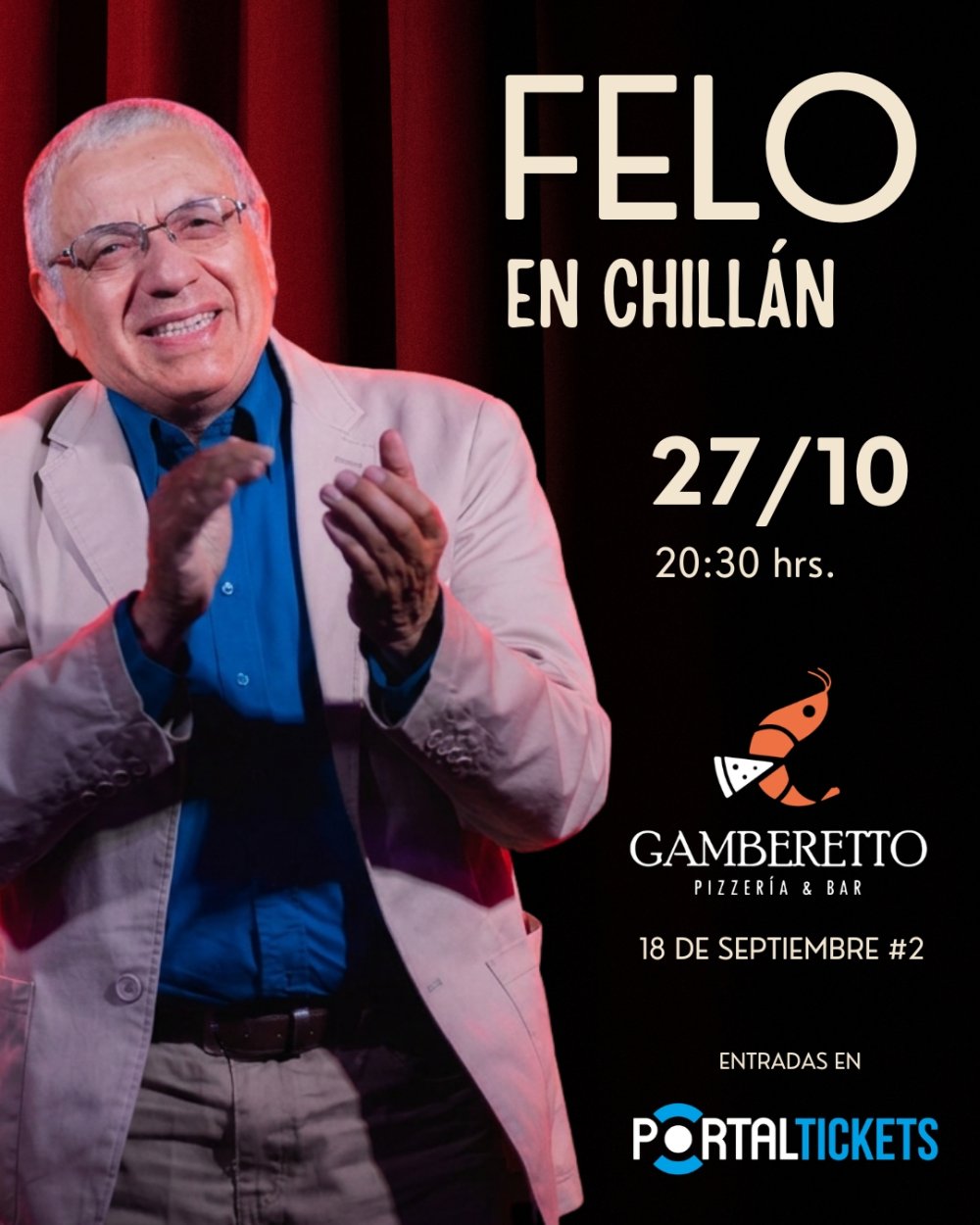 FELO - GIRA PEQUEÑA 2026 EN GAMBERETTO, CHILLÁN