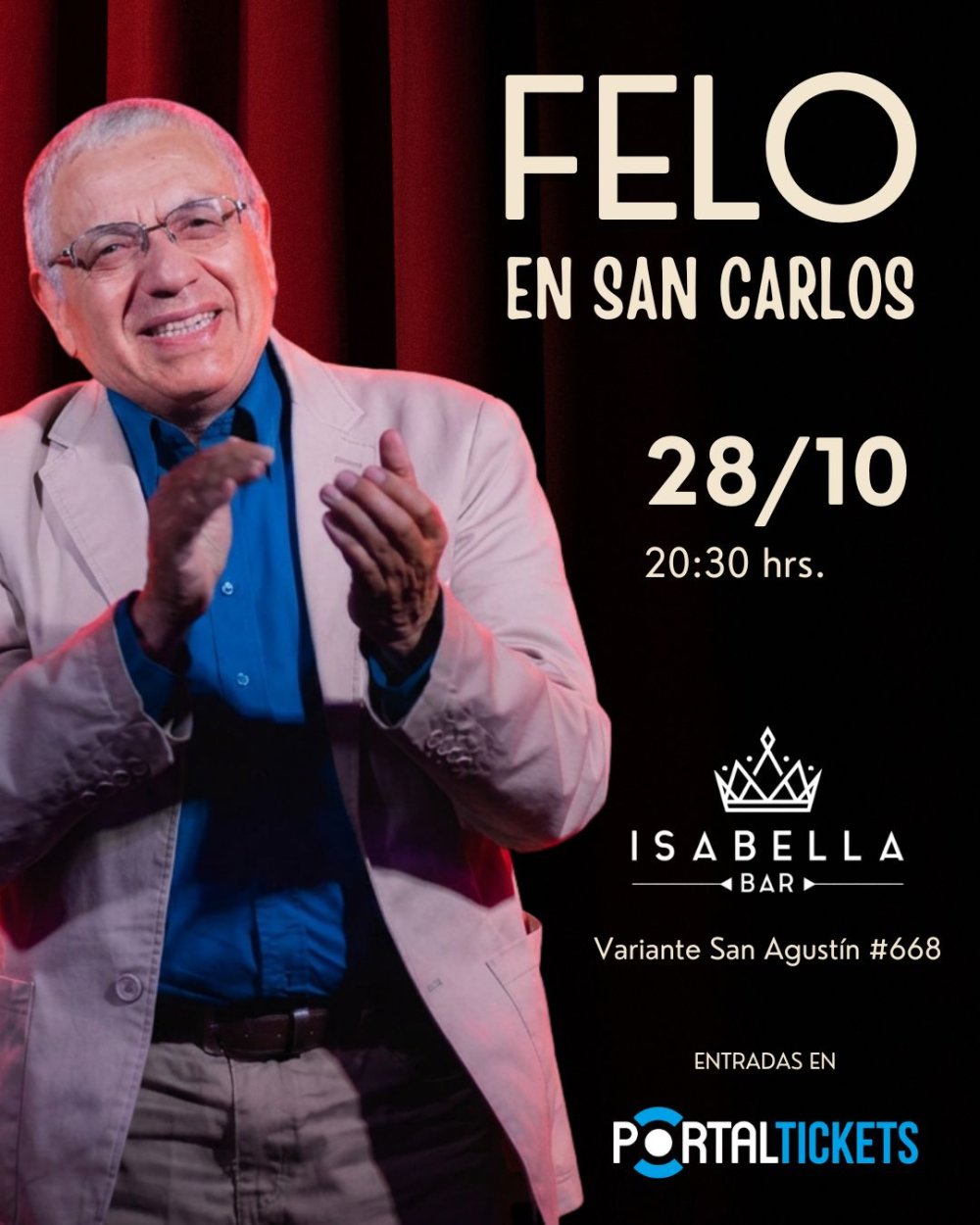 FELO - GIRA PEQUEÑA 2026 EN ISABELLA BAR, SAN CARLOS