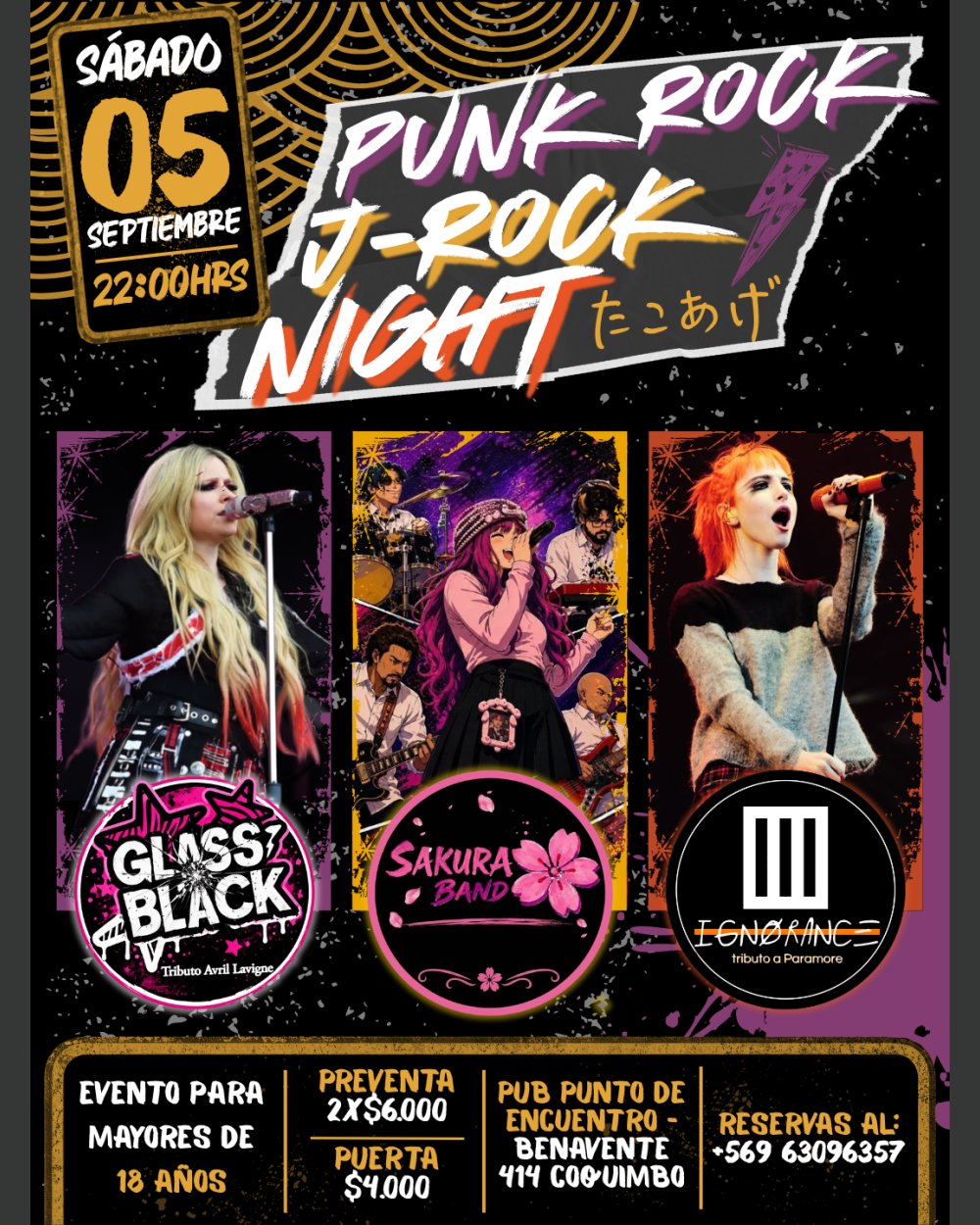 PUNK ROCK J-ROCK NIGHT EN PUNTO DE ENCUENTRO, COQUIMBO