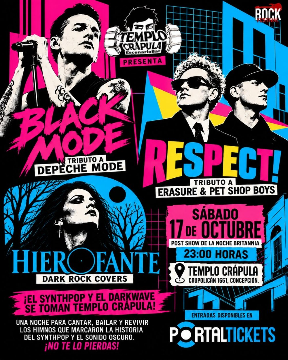 NOCHE SYNTHPOP CRÁPULA EN TEMPLO CRÁPULA, CONCEPCIÓN
