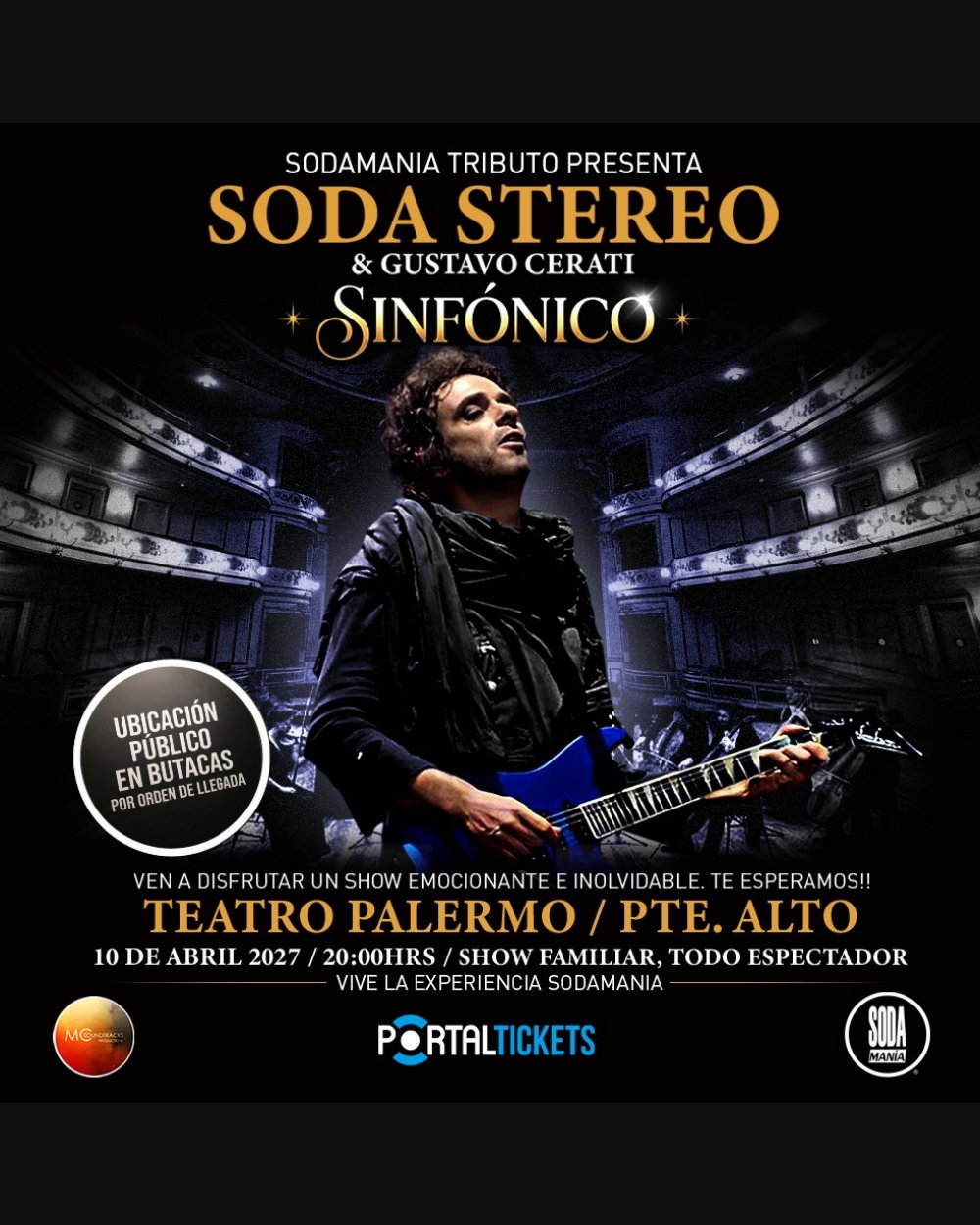 SODAMANÍA SHOW SINFÓNICO SODA+CERATI EN TEATRO PALERMO DE PUENTE ALTO