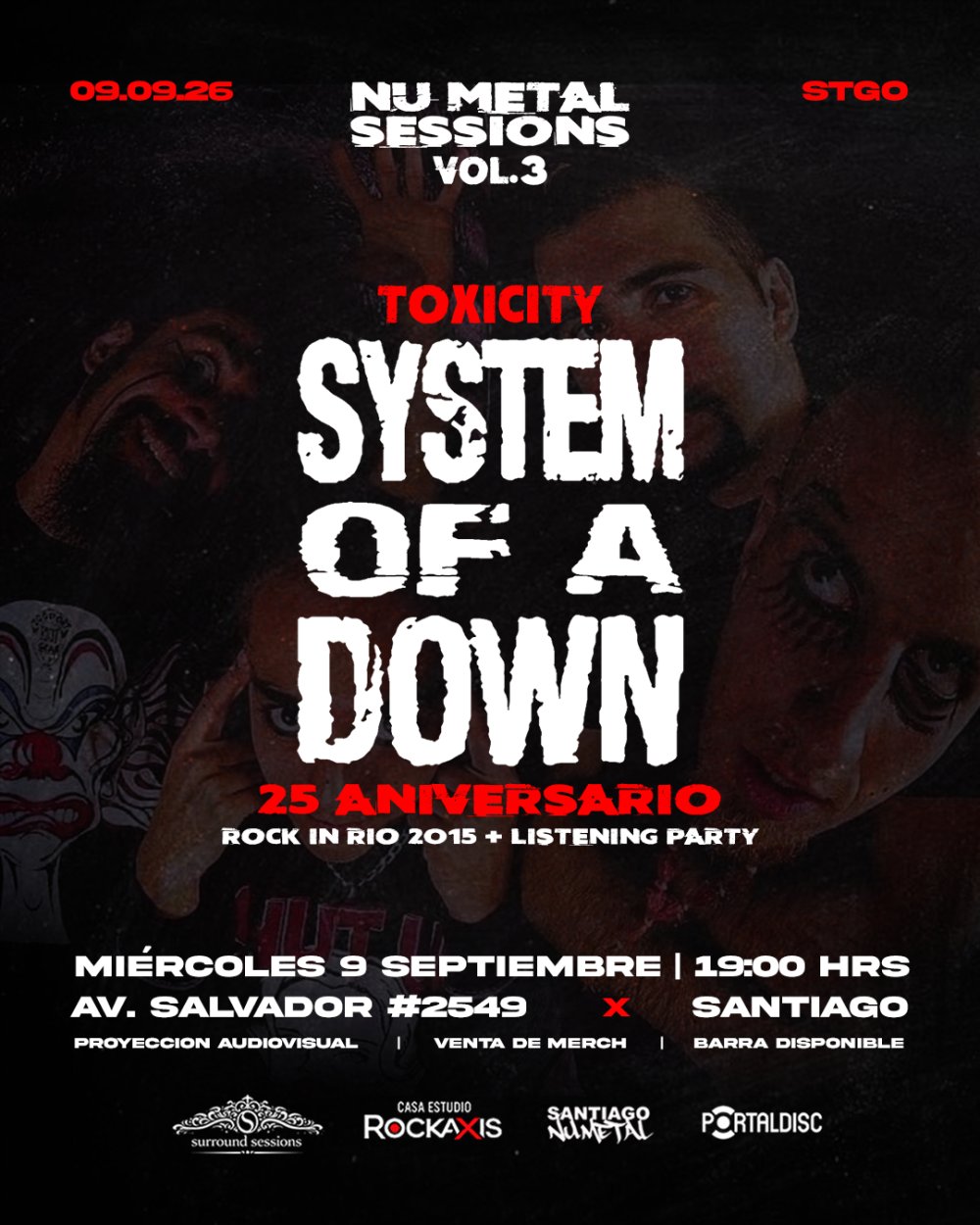 NU METAL SESSIONS VOL.3 - SOAD ANIVERSARIO TOXICITY EN CASA ROCKAXIS