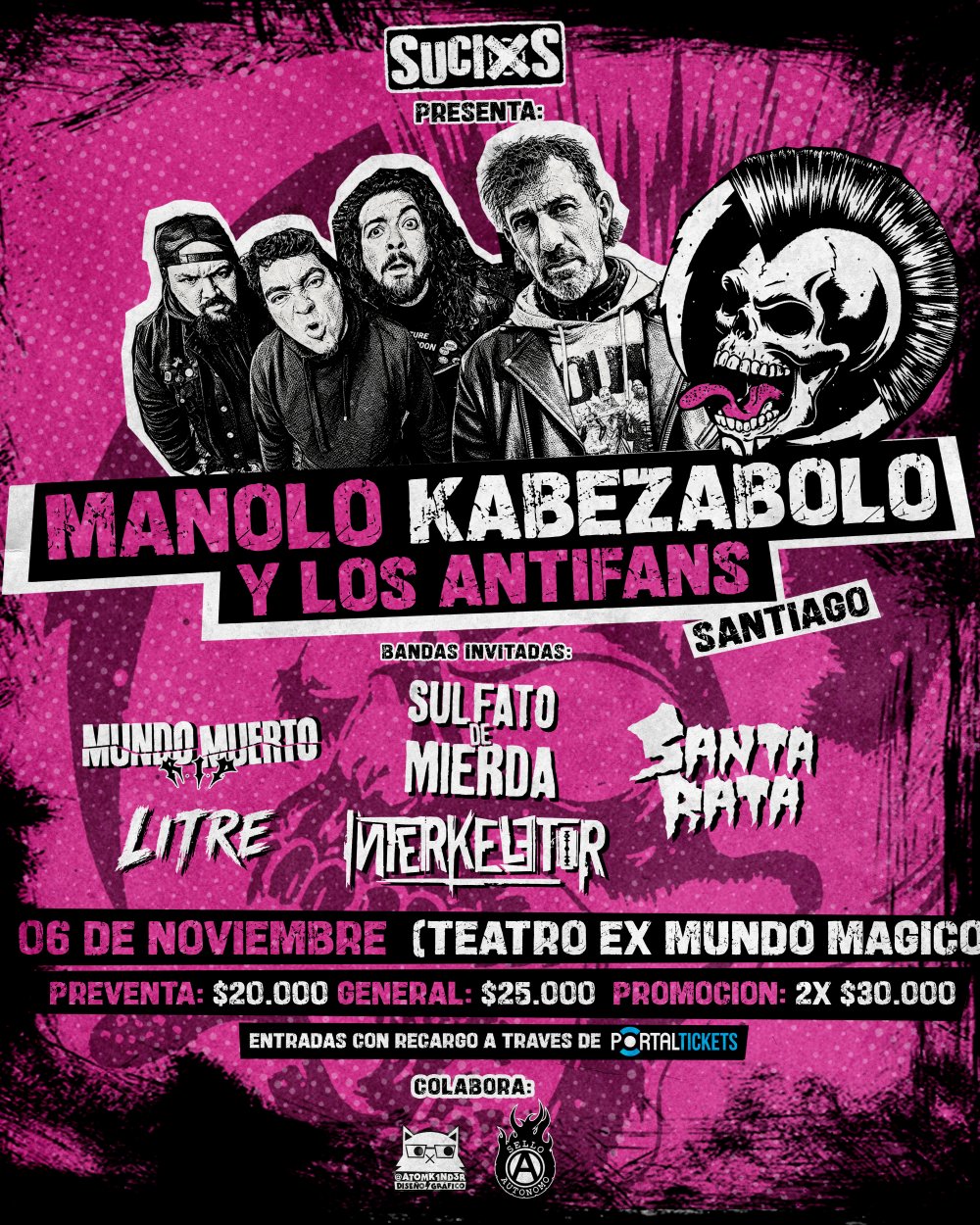 MANOLO KABEZABOLO + LOS ANTIFANS EN SANTIAGO