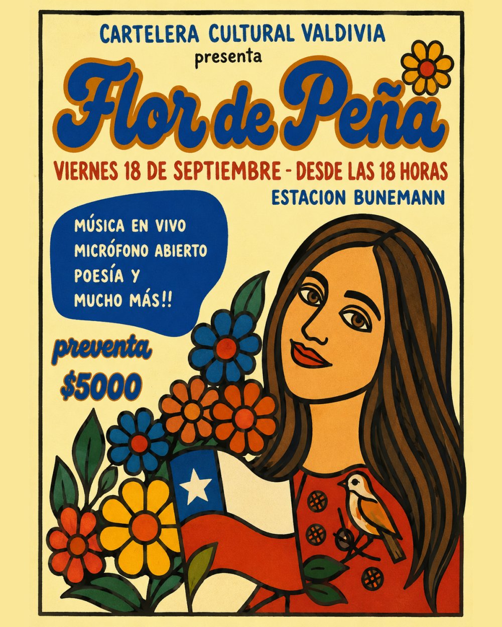 FLOR DE PEÑA EN ESTACIÓN BÜNEMANN, VALDIVIA