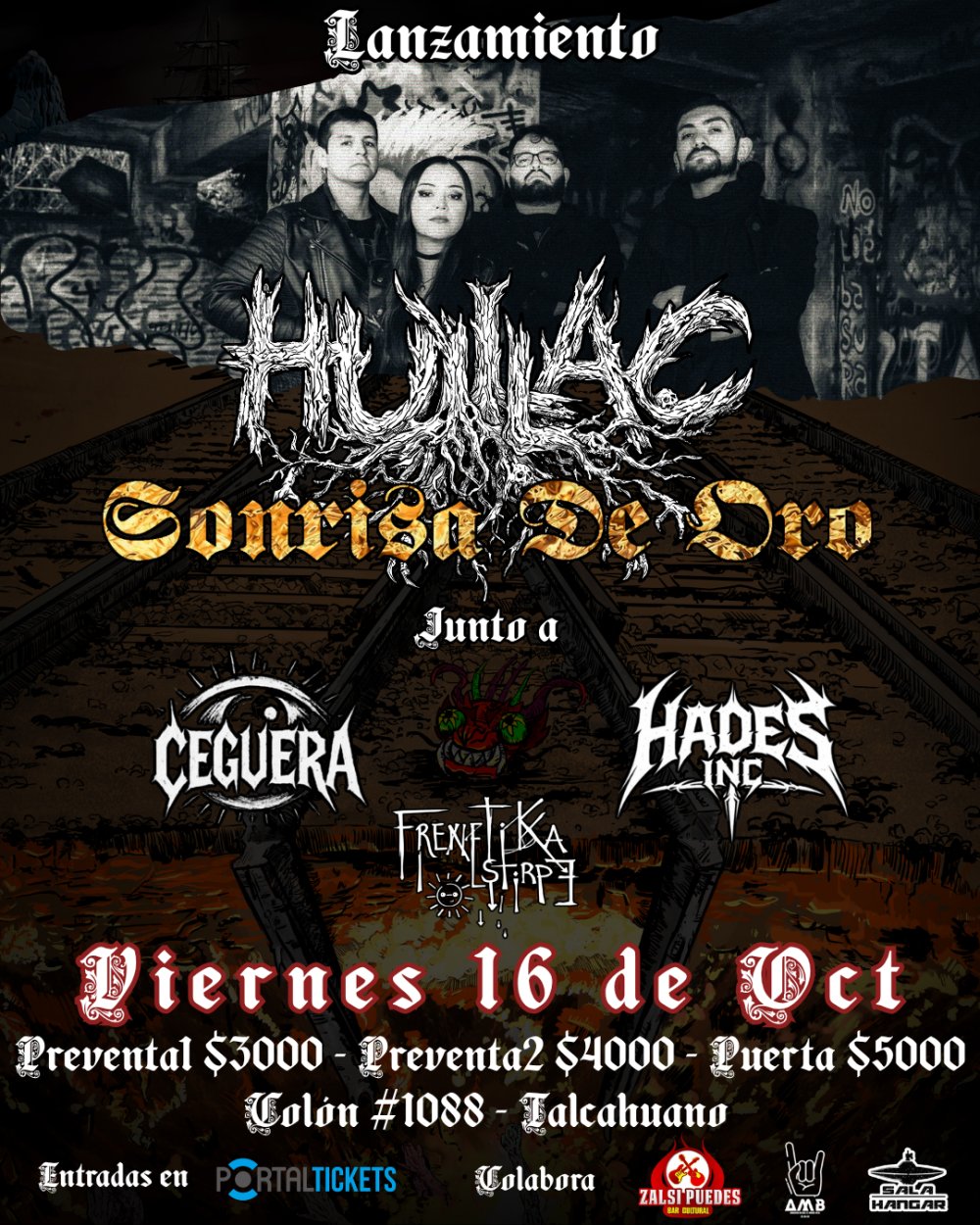 HUILLAC: LANZAMIENTO DISCO SONRISA DE ORO EN ZALSIPEUDES BAR, TALCAHUANO