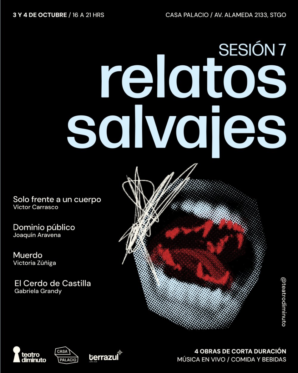 TEATRO DIMINUTO SESIÓN VII: RELATOS SALVAJES, EN CASA PALACIO - DOMINGO 4 DE OCTUBRE