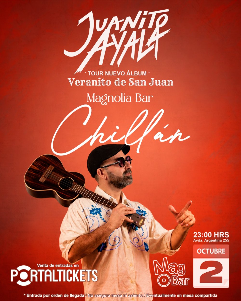 Flyer de Juanito Ayala en MagBar