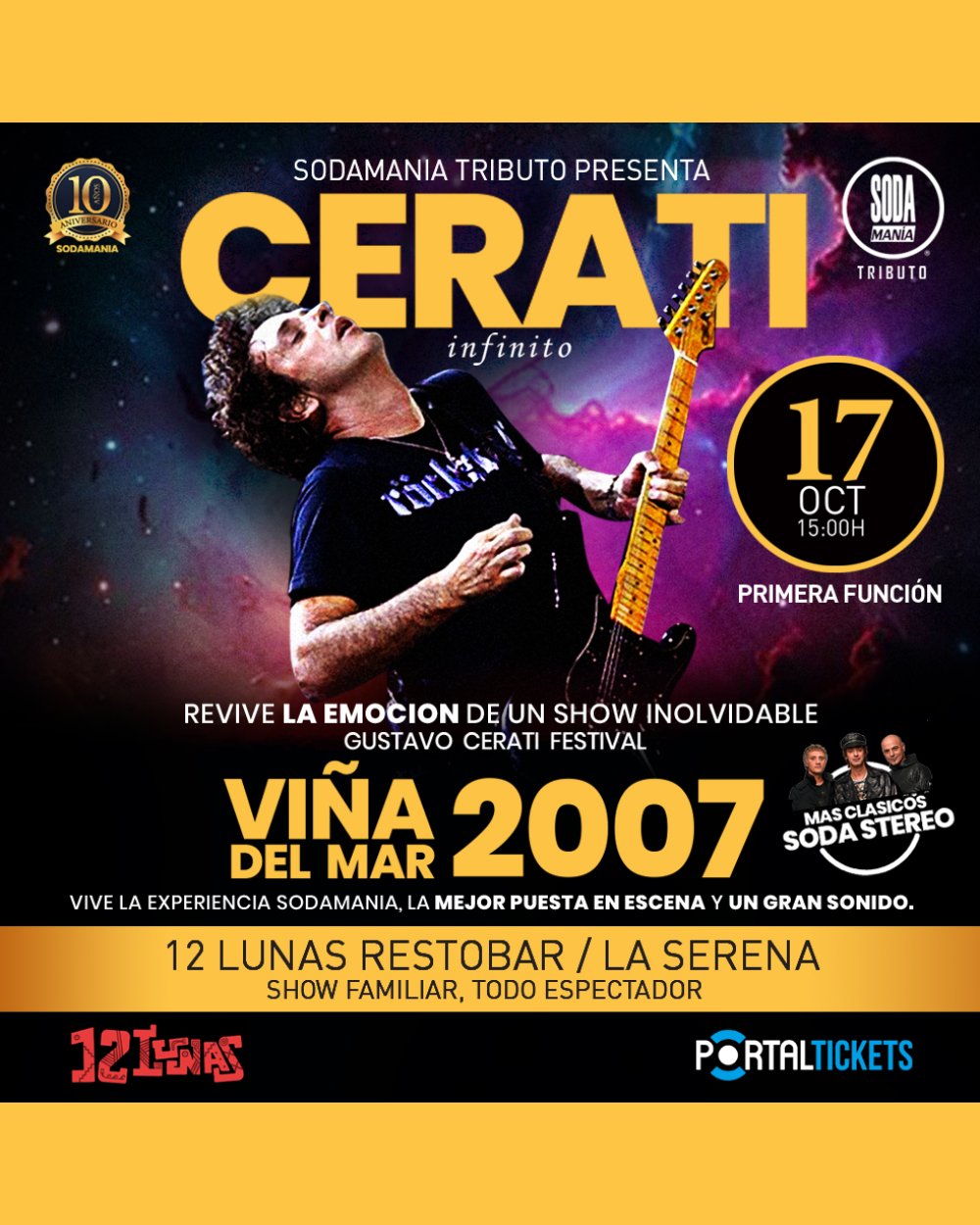 SODAMANÍA CERATI INFINITO, 12 LUNAS RESTOBAR, LA SERENA.