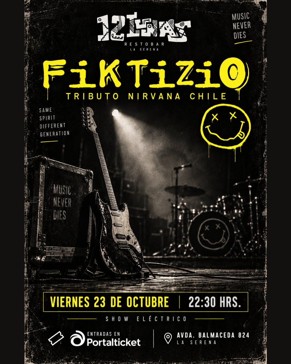 FIKTIZIO I EXPERIENCIA NIRVANA SHOW ELECTRICO EN 12 LUNAS RESTOBAR, LA SERENA
