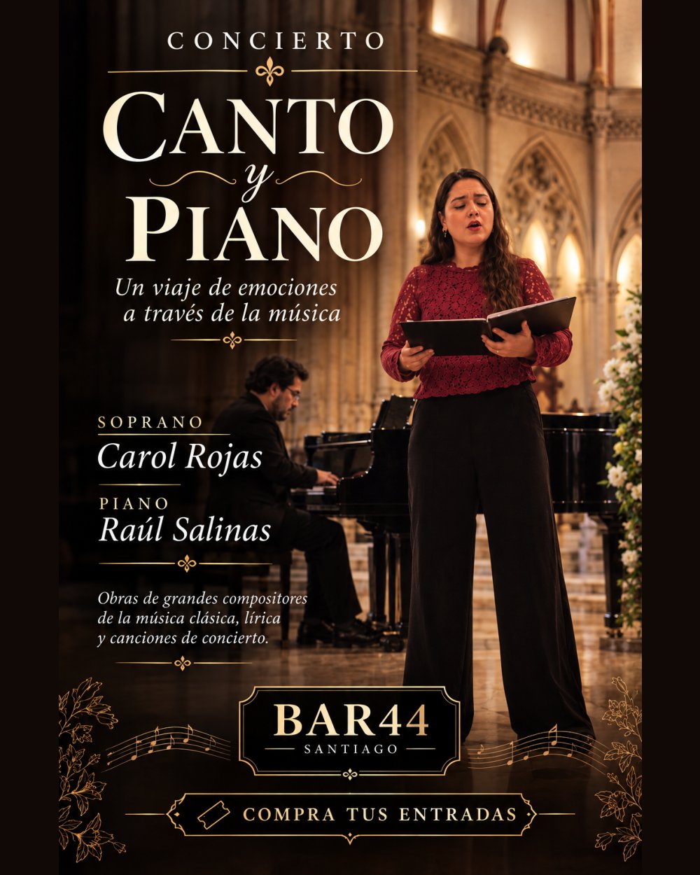 CANTO Y PIANO EN BAR44