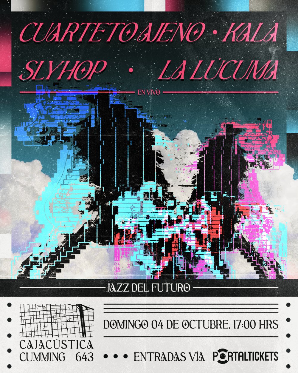 JAZZ DEL FUTURO: KALA + CUARTETO AJENO + LA LÚCUMA + SLY HOP EN CAJACÚSTICA