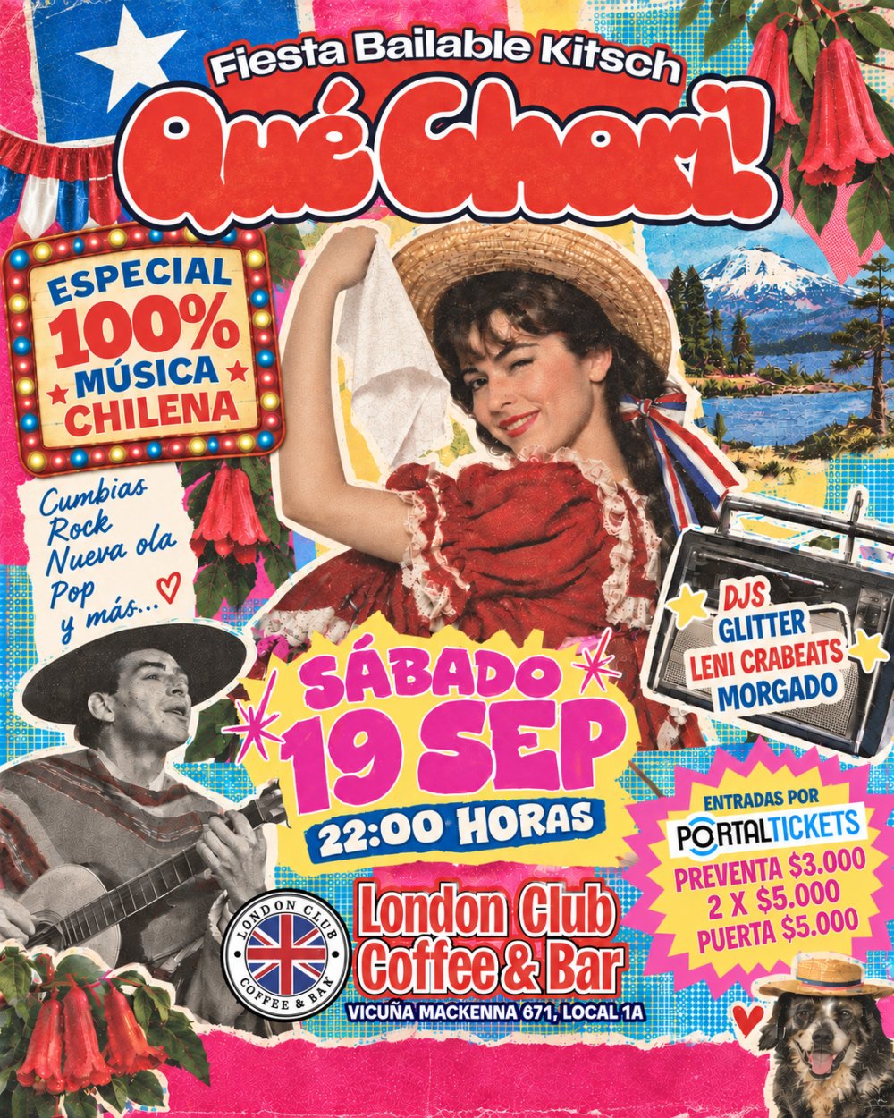 FIESTA QUÉ CHORI! EN LONDON CLUB COFFEE & BAR, TEMUCO