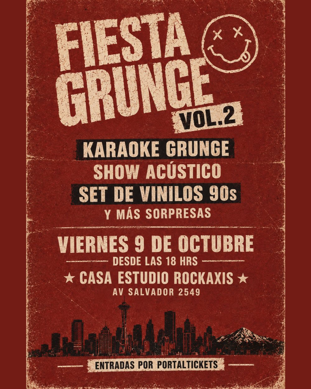 FIESTA GRUNGE VOL.2 EN CASA ESTUDIO ROCKAXIS
