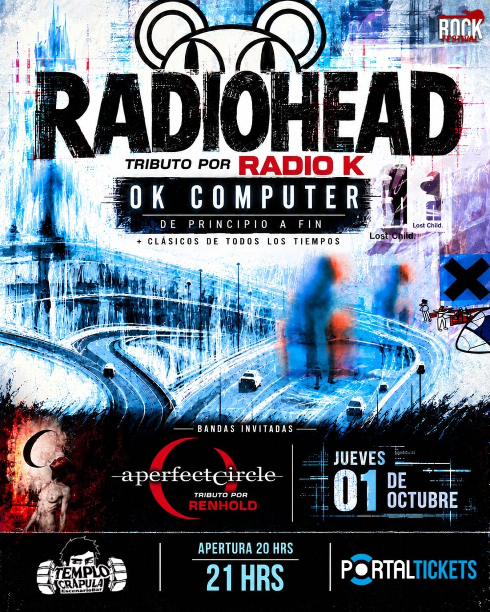 TRIBUTO A RADIOHEAD: OK COMPUTER EN VIVO EN TEMPLO CRÁPULA, CONCEPCIÓN
