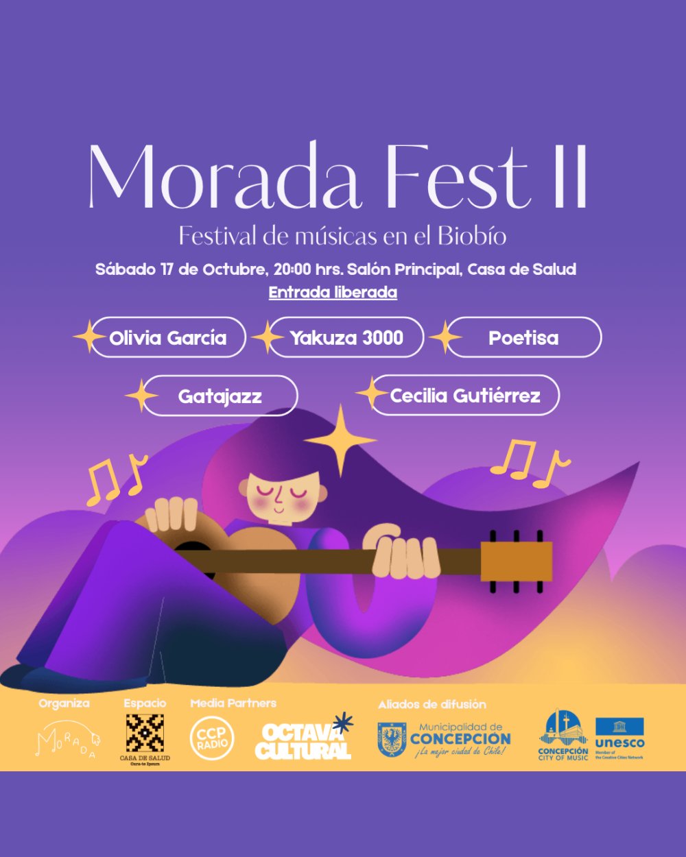 MORADA FEST II  EN CASA DE SALUD, CONCEPCIÓN