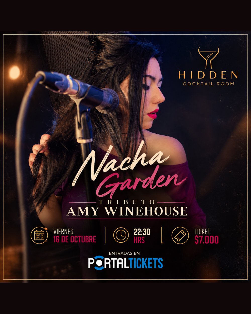 NACHA GARDEN: TRIBUTO A AMY WINEHOUSE EN HIDDEN COCKTAIL ROOM