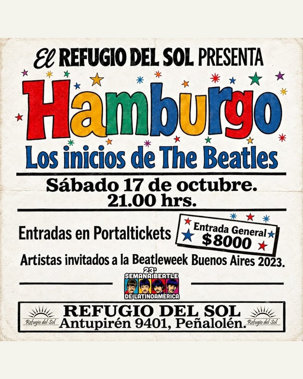 HAMBURGO EN VIVO EN REFUGIO DEL SOL