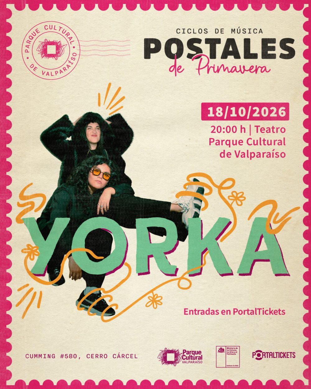 YORKA EN POSTALES, SESIONES DE PRIMAVERA EN PARQUE CULTURAL DE VALPARAÍSO