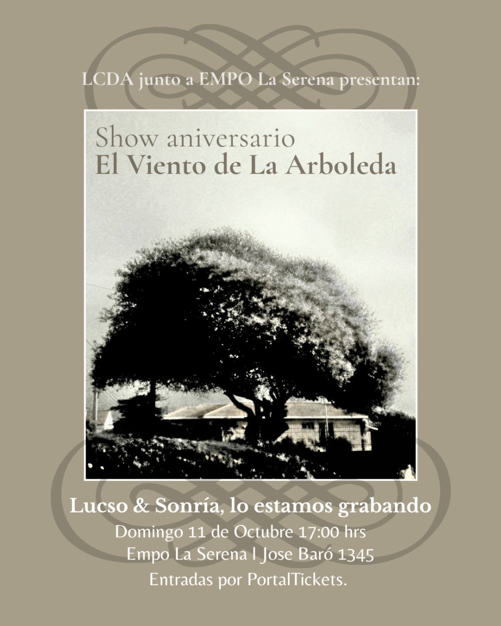 Afiche de ANIVERSARIO EL VIENTO DE LA ARBOLEDA EN EMPO, LA SERENA